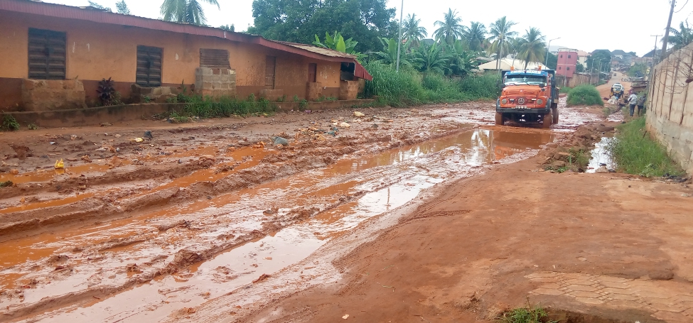 Bad road in Awka