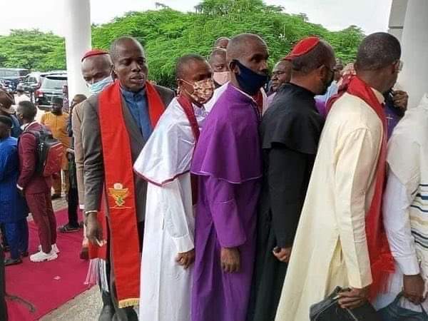 Paraded Bishops at the unveiling of APC presidential running mate, Kashim Shettima